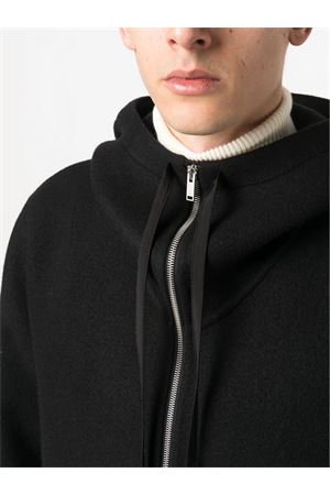 Giacca con cappuccio in lana vergine nero JIL SANDER | J23BN0102J40020001